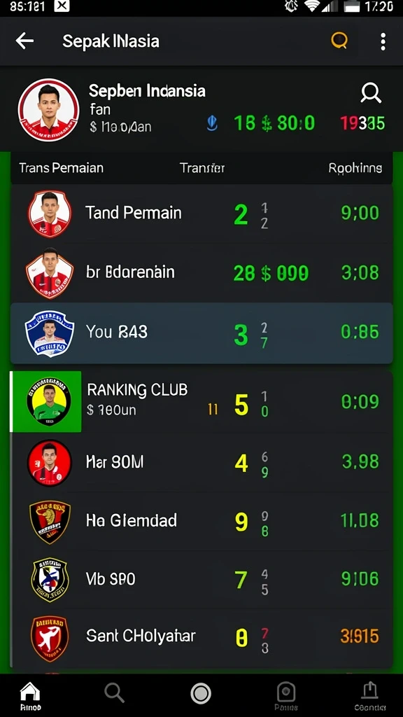 Tampilan utama aplikasi 898A dengan navigasi yang mudah.