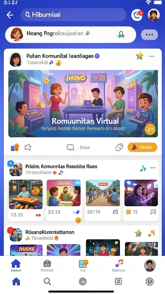 Tampilan awal yang menarik dan mudah dinavigasi.