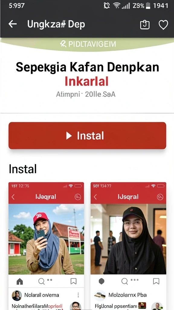 Tampilan utama aplikasi BOS5000 yang menarik dan interaktif.