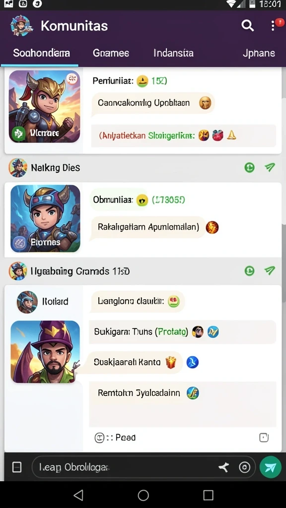 Karakter baru yang siap untuk dimainkan.