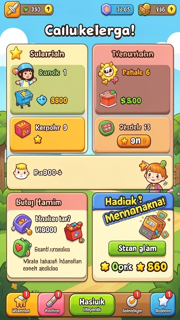 Screenshot menunjukkan promosi dan bonus menarik yang ditawarkan.