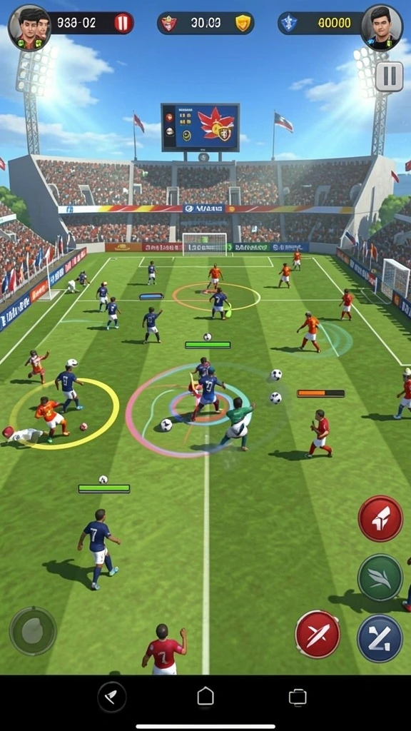 Screenshot menunjukkan tampilan utama game dengan navigasi yang sederhana.