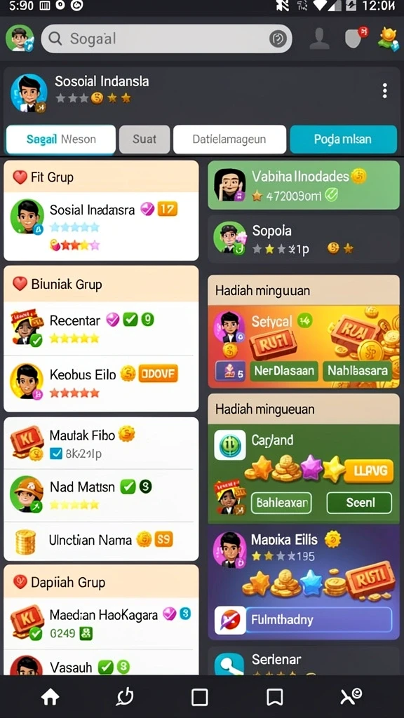 Sistem hadiah yang menguntungkan dan menarik.