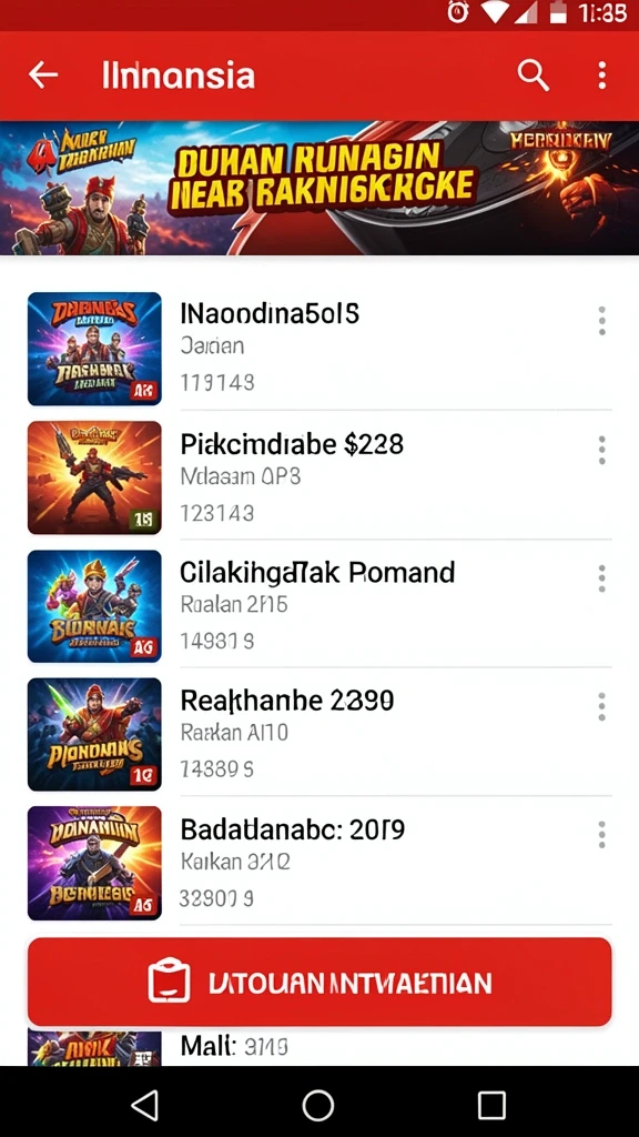 Screenshot interaksi pengguna saat memutar gulungan.