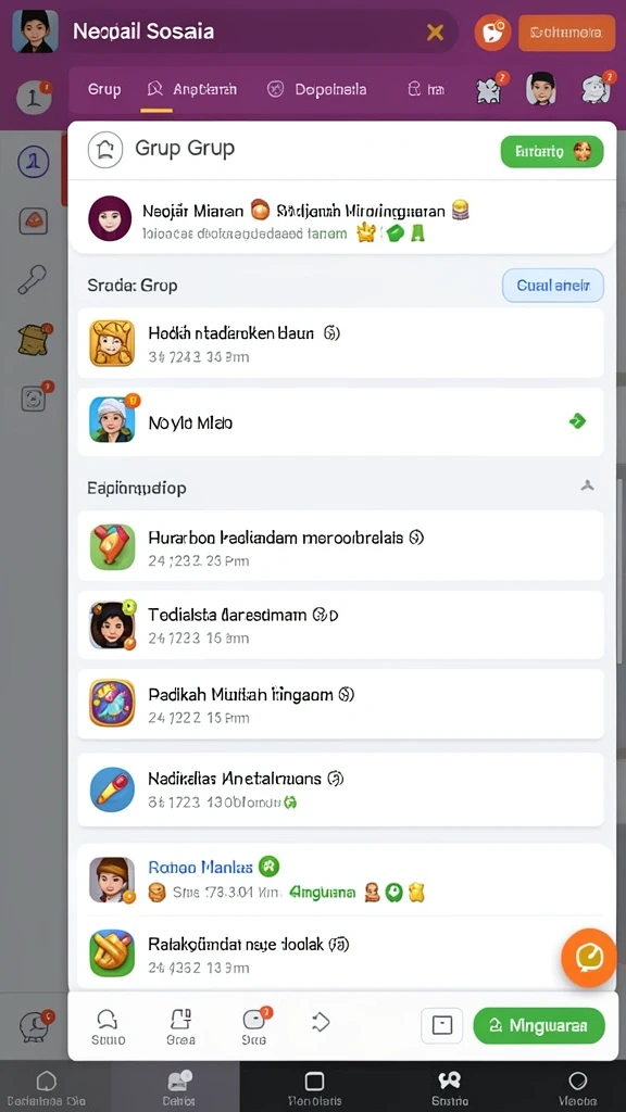 Tampilan antarmuka pengguna yang menarik.